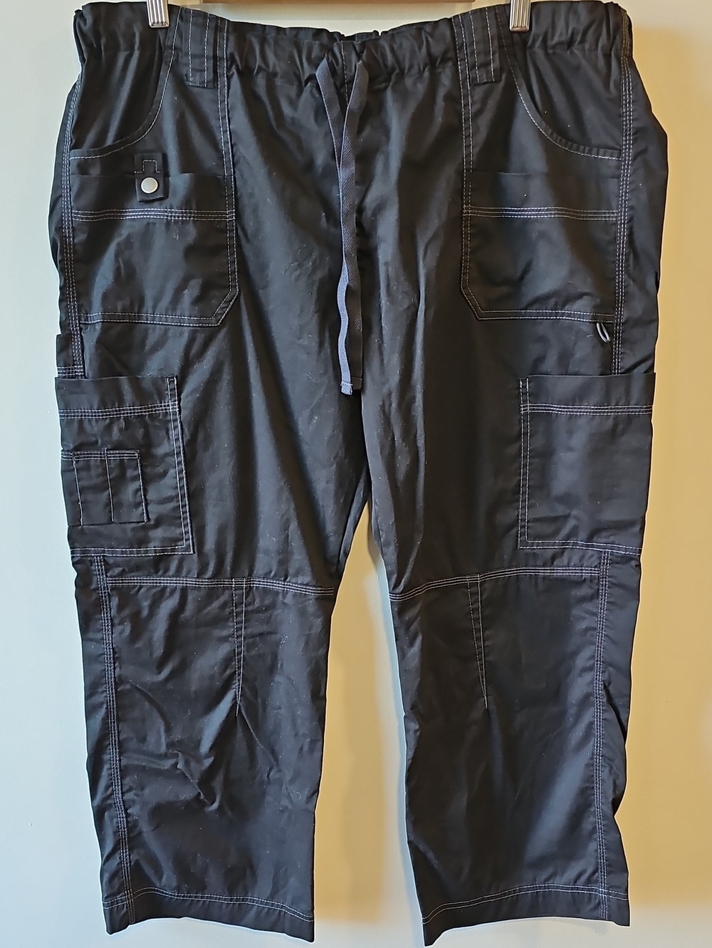 Dickies Black 40x28 Drawstring Scrub Pants